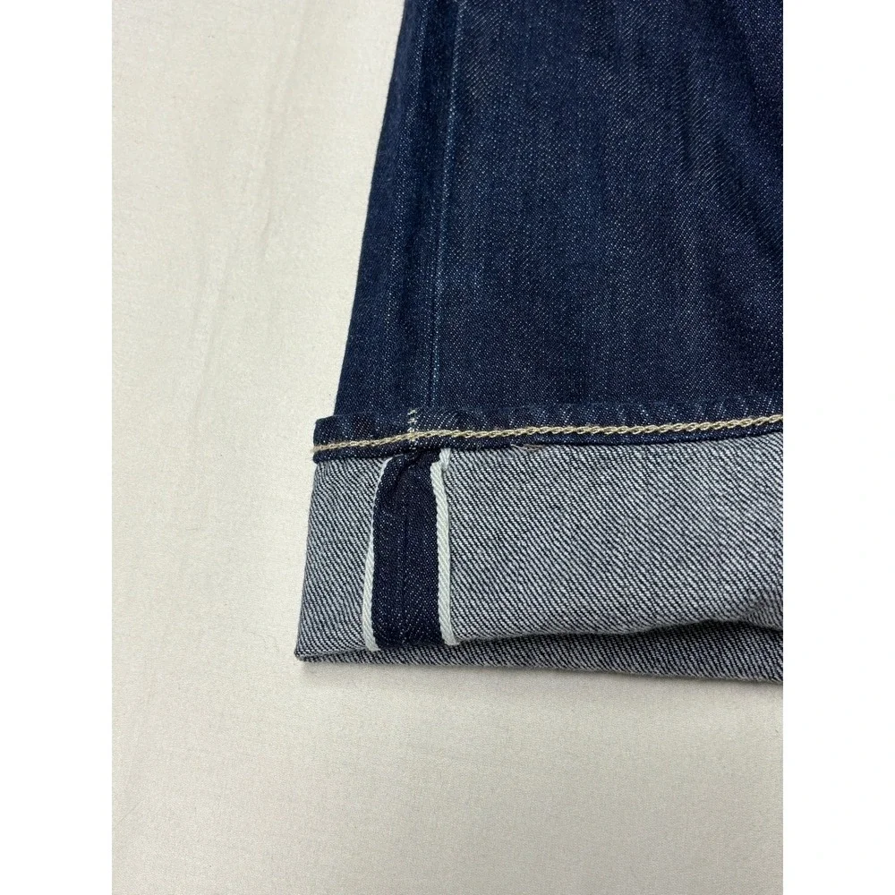 Levis 522 Slim Taper Selvedge Jeans Mens W36 L32 Dark Indigo Blue Denim